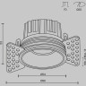 Встраиваемый светильник MAYTONI ROUND DL058-7W4K-TRS-BS
